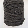 Bolso de crochet con solapa de cuero grande