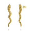 Pendientes Serpiente Oro y Circonita